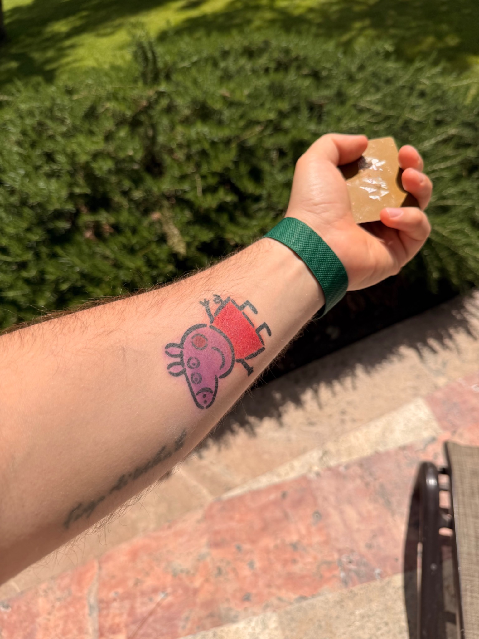 Temporary Peppa Pig tattoo